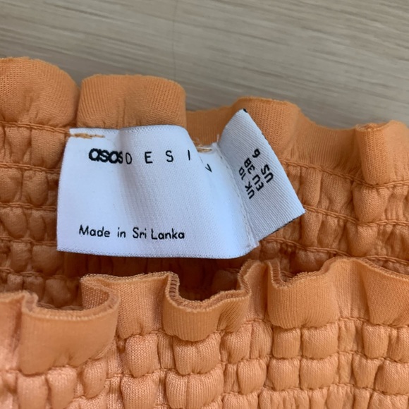 ASOS DESIGN orange midi prom dress womens size 6 - Picture 4 of 4